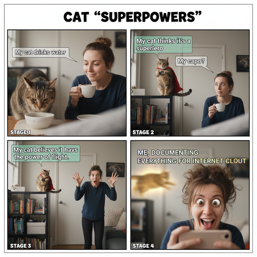 When Cats Decide They're Superheroes