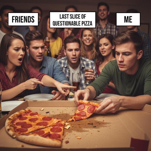 When you just can't let go of your last slice of pizza