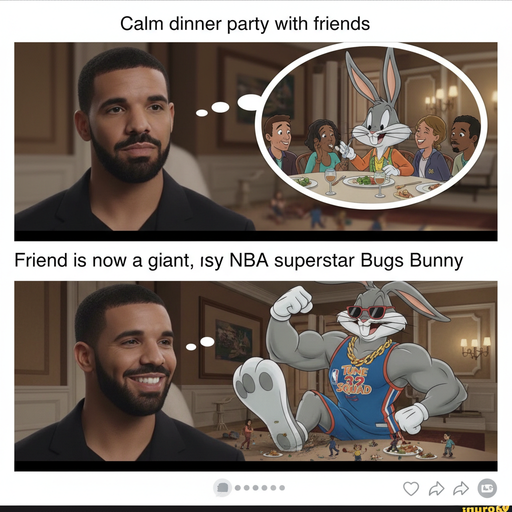 When Your Friend Transforms into a Giant Bugs Bunny!