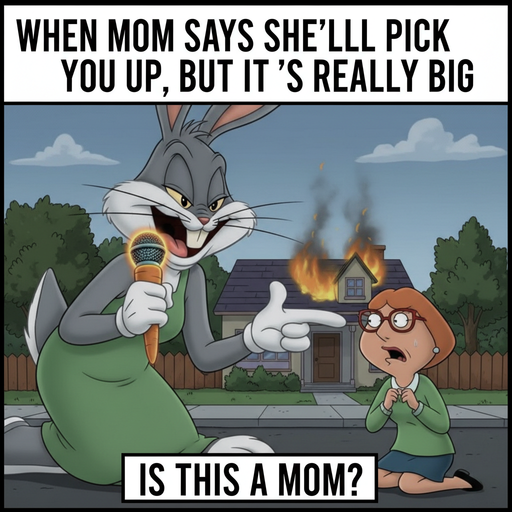 When Your Mom Turns Into a Giant Bugs Bunny!