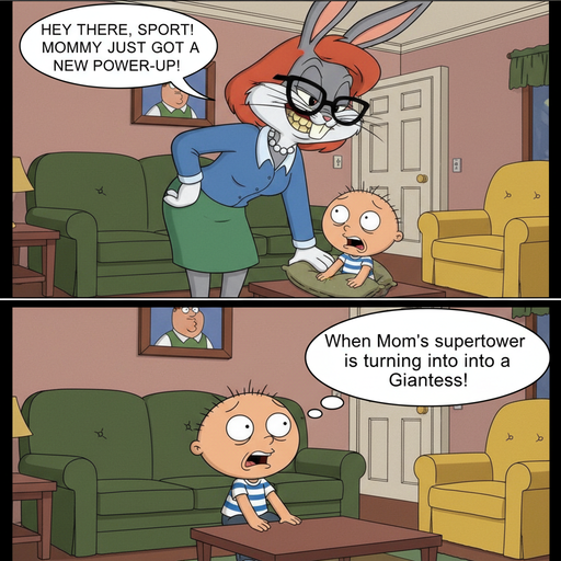 When Mom Turns into a Giant Cartoon Character