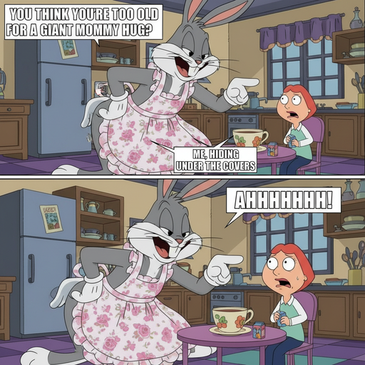 When Bugs Bunny is your towering mom!