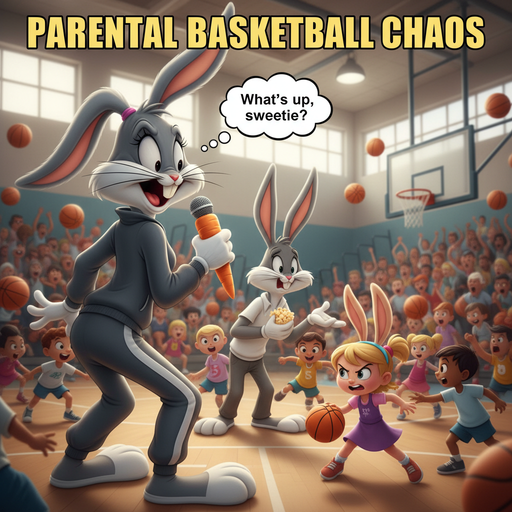 When Your Mom is a Giant Bugs Bunny Towing You Around