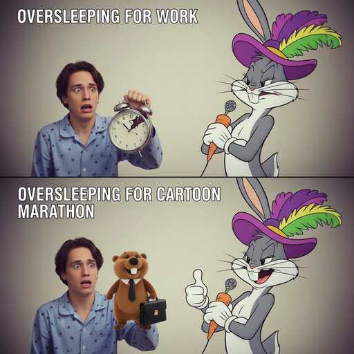 When You're Late and Mom's a Giant Bugs Bunny