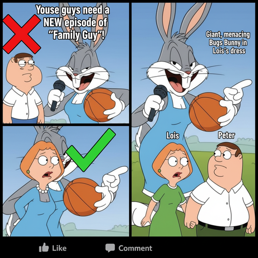 When Bugs Bunny Goes Full Giantess on Family Guy