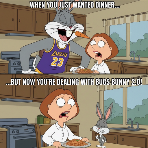 When Your Partner is Literally a Giant Bugs Bunny