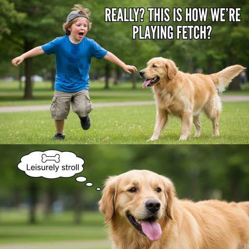 When You're Trying to Be Athletic But the Dog's Got Other Plans