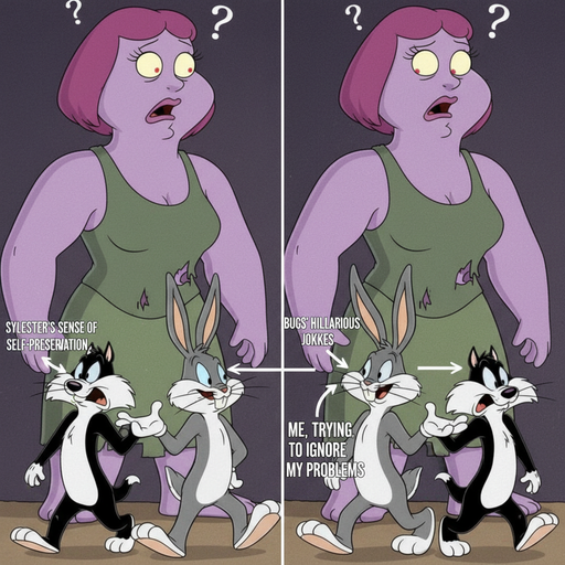 When your mom turns into a giant cartoon character