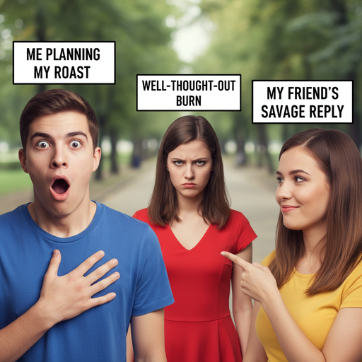 When you roast your friend and they roast you back