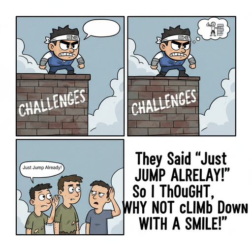 When life throws obstacles, but you channel your inner Trump