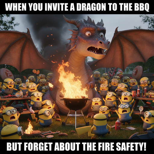 When Minions Meet a Dragon's Breath at a BBQ