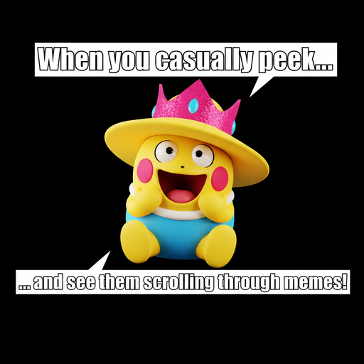 When you spot your friend was just pretending to be busy