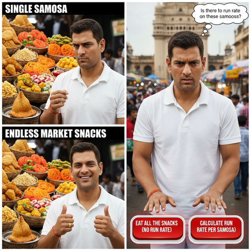 When MS Dhoni Takes a Break in Hyderabad Market