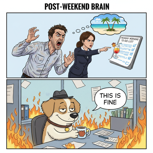 When you have a busy day but your brain is on vacation