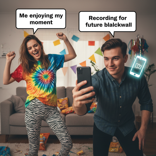 When you suspect someone is secretly recording your awkward moments