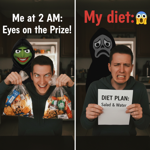 When You Remember Your Snack Stash During a Diet