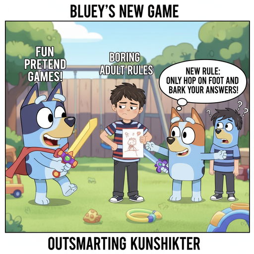 When Bluey Faces Off Against Kunshikter in Epic Playtime Showdown