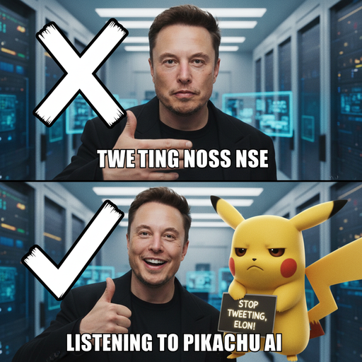 When Elon Flexes His New AI-Pikachu Sidekick