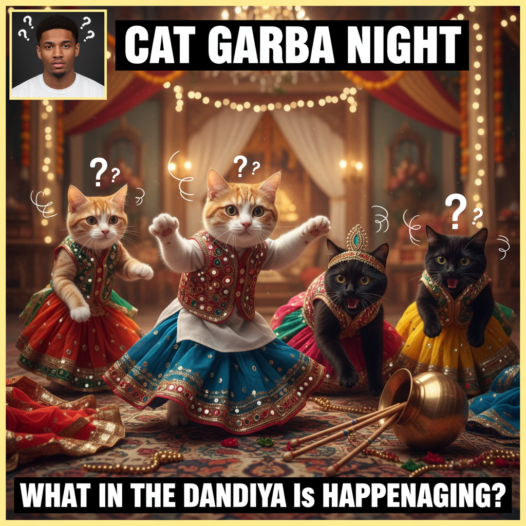 When Cats Attempt Garba but Fail Hilariously