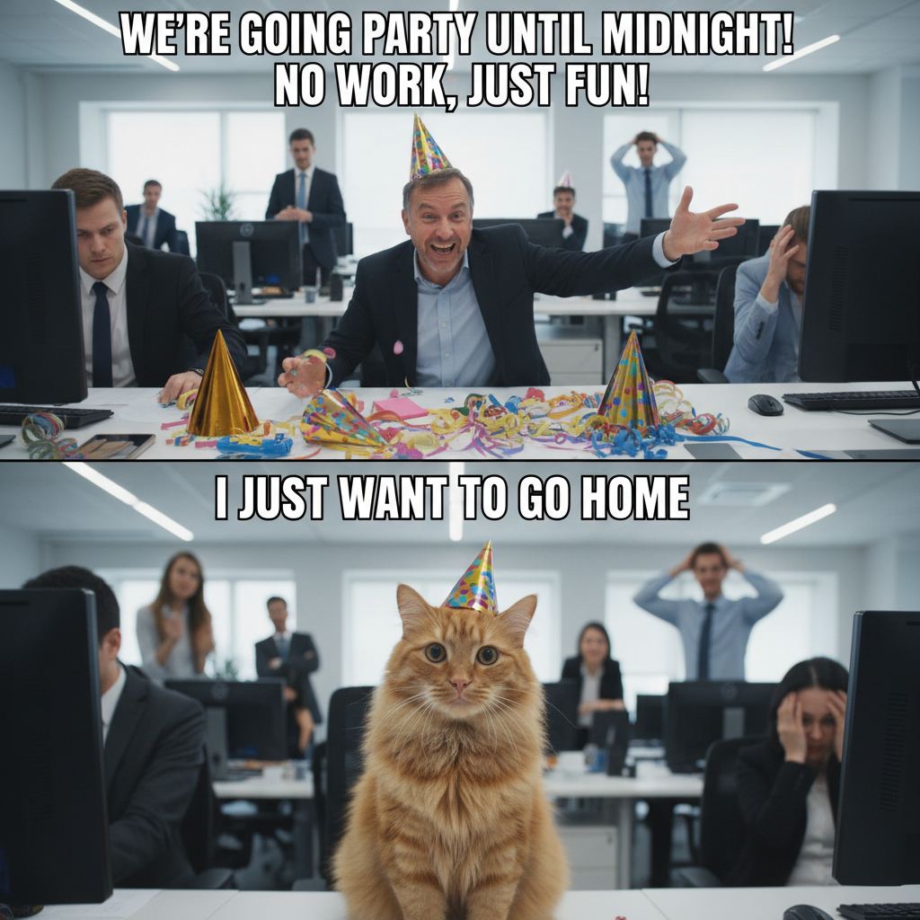 When Your Boss is Way Too Ready for the Colombo Party!