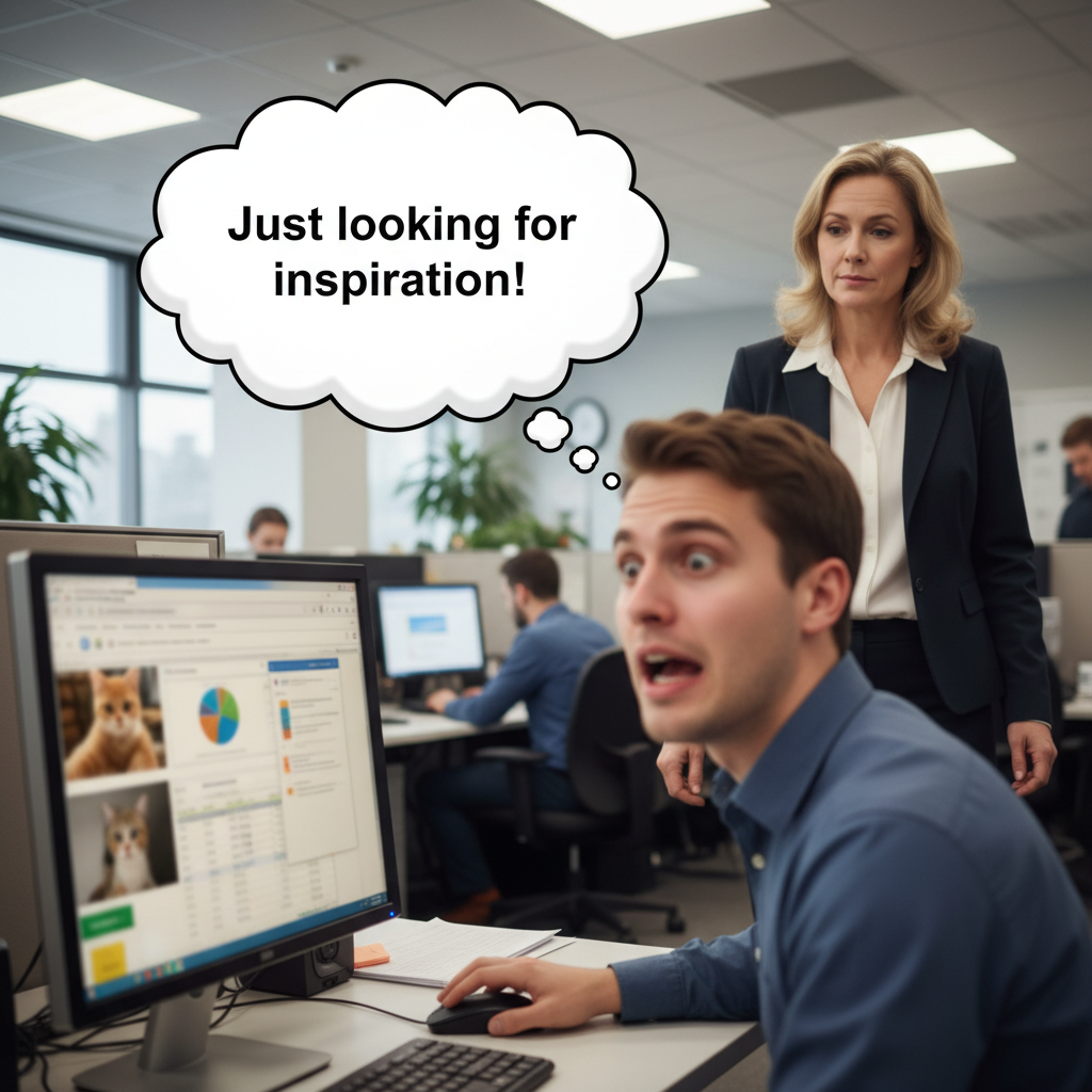When Your Boss Catches You Pretending to Work: The Ultimate Meme