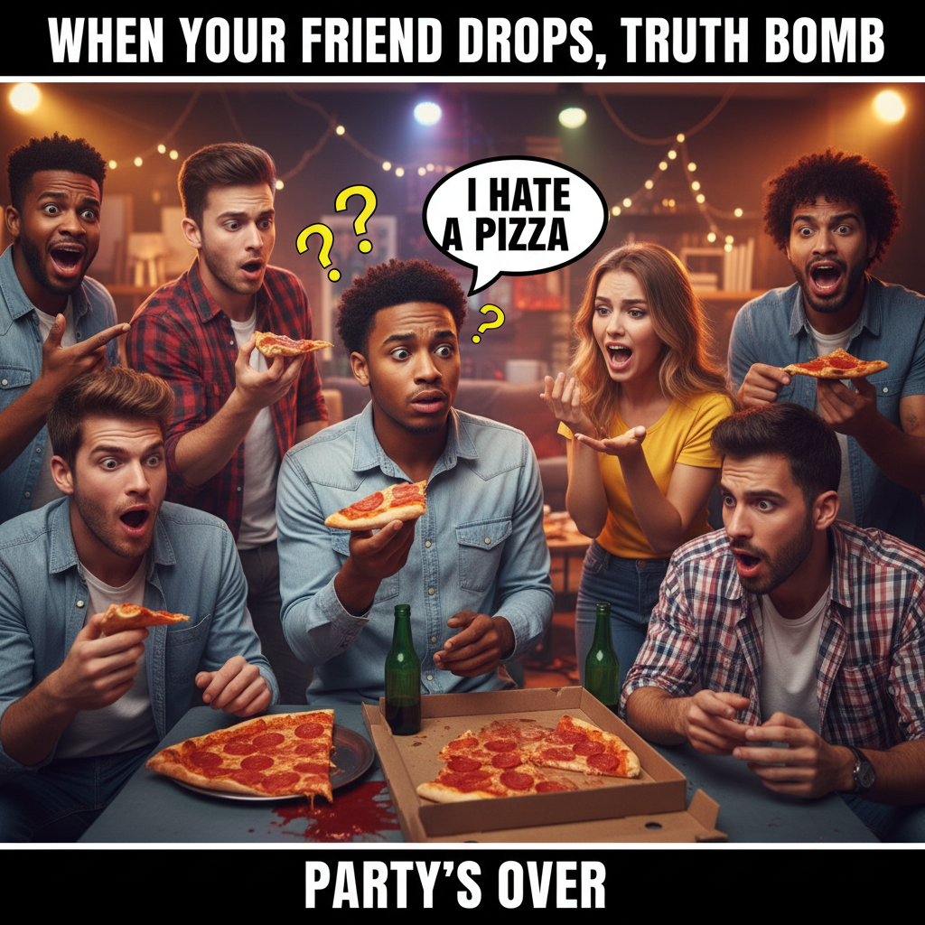 When Someone Says They Don't Like Pizza: A Relatable Meme Scenario