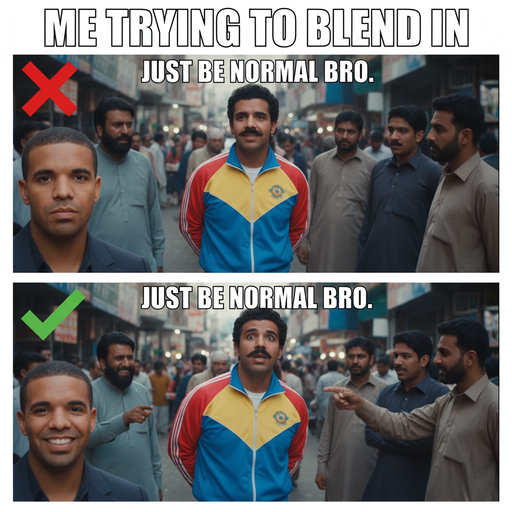 When You're Just Trying to Blend In and Fail Spectacularly